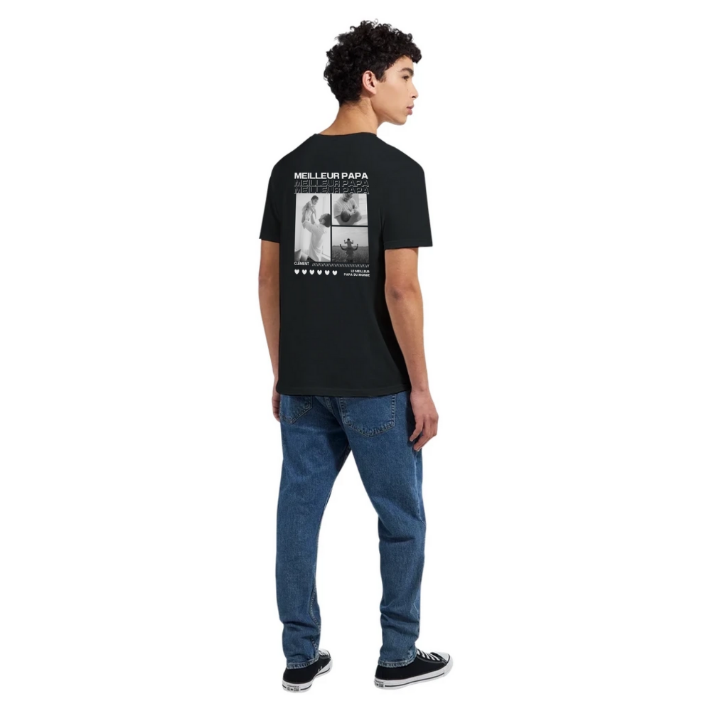 T-shirt personnalisé avec photos "Édition Papa"