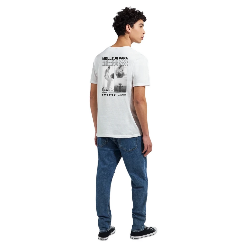T-shirt personnalisé avec photos "Édition Papa"