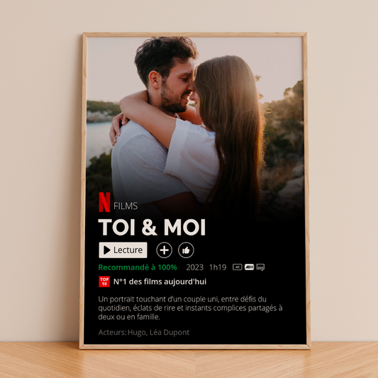 Affiche de Film personnalisée Netflix