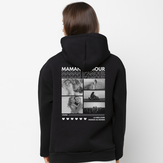 Sweat à capuche personnalisé "Édition Maman"