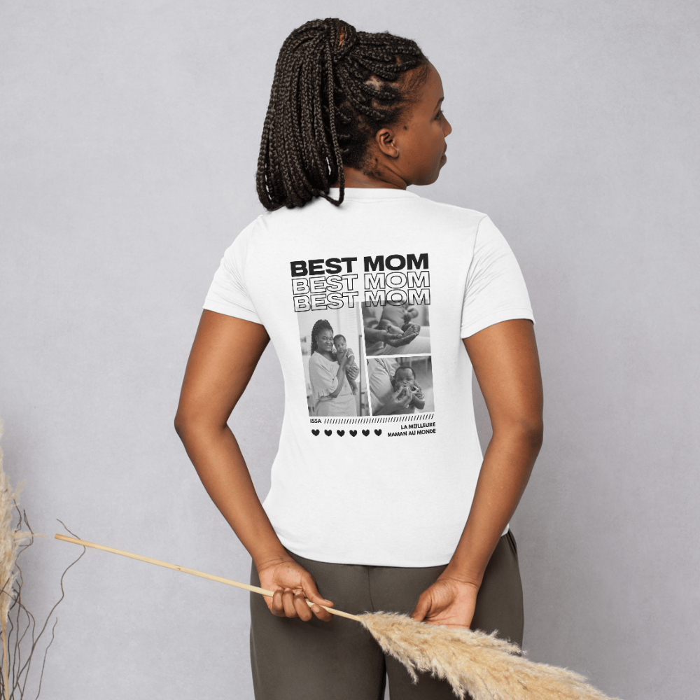 T-shirt personnalisé avec photos "Édition Maman"