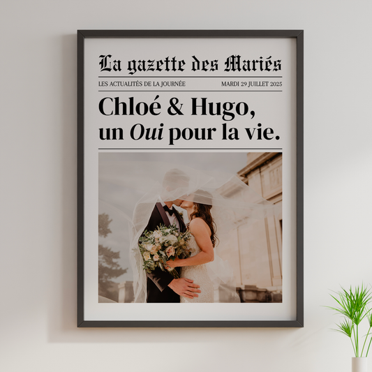 Une de journal - Affiche personnalisée